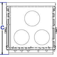 Force 10 65335 Gimballed Electric Galley Range With Ceramic-Glass Cooktop, 120V - 65335 - 924-For65335F1